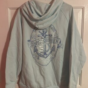simply southern light blue hoodie